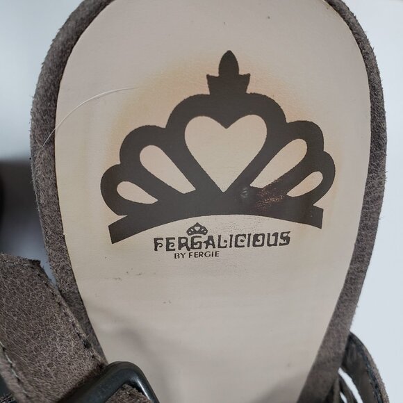 Fergalicious Women's Howdy Strappy Wedge Suede Sandal Doe 10M - Picture 5 of 8